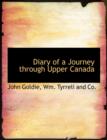 Diary of a Journey Through Upper Canada - Book