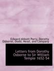 Letters from Dorothy Osborne to Sir William Temple 1652-54 - Book