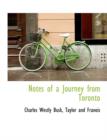 Notes of a Journey from Toronto - Book