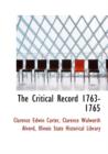 The Critical Record 1763-1765 - Book