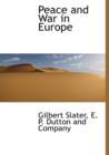 Peace and War in Europe - Book