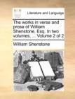 The works in verse and prose of William Shenstone, Esq. In two volumes. ...  Volume 2 of 2 - Book