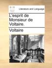 L'Esprit de Monsieur de Voltaire. - Book