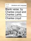 Blank Verse, by Charles Lloyd and Charles Lamb. - Book