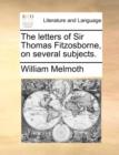The Letters of Sir Thomas Fitzosborne, on Several Subjects. - Book