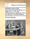 Remarks Upon a Late Discourse of Free-Thinking : In a Letter to F. H. D.D. by Phileleutherus Lipsiensis. Part the Second. the Third Edition. - Book