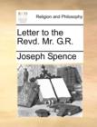 Letter to the Revd. Mr. G.R. - Book