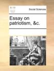 Essay on Patriotism, &c. - Book