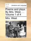 Poems and Plays. by Mrs. West, ... Volume 1 of 4 - Book