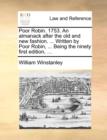 Poor Robin. 1753. an Almanack After the Old and New Fashion. ... Written by Poor Robin, ... Being the Ninety First Edition, ... - Book