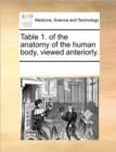 Table 1. of the Anatomy of the Human Body, Viewed Anteriorly. - Book