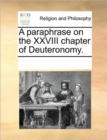 A Paraphrase on the XXVIII Chapter of Deuteronomy. - Book
