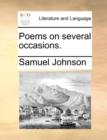 Poems on Several Occasions. - Book