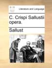 C. Crispi Sallustii Opera. - Book