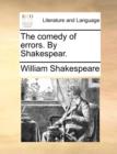 The Comedy of Errors. by Shakespear. - Book