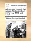 Advice, and Reproof : Two Satires. First Published in the Year 1746 and 1747. - Book