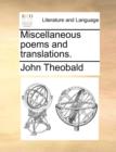 Miscellaneous Poems and Translations. - Book