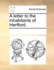 A Letter to the Inhabitants of Hertford. - Book