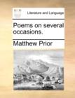 Poems on Several Occasions. - Book
