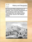 An Account of the Antient Town of Gotham. and of Some Transactions of the So Famous Wise Men There. Translated from an Antient Greek Manuscript, Found in the Vatican Library. - Book