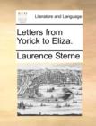 Letters from Yorick to Eliza. - Book