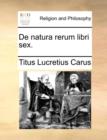 de Natura Rerum Libri Sex. - Book