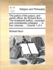 The Justice of the Peace, and Parish Officer. by Richard Burn, ... the Nineteenth Edition, Corrected, and Considerably Enlarged. ... in Four Volumes. ... Volume 1 of 4 - Book
