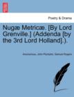 Nug Metric . [By Lord Grenville.] (Addenda [By the 3rd Lord Holland].). - Book