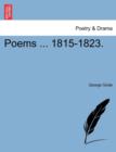 Poems ... 1815-1823. - Book