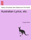 Australian Lyrics, Etc. - Book