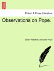 Observations on Pope. - Book