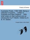 Australian Poets, 1788-1888. Being a selection of poems ... written in Australia and New Zealand ... With brief notes on their authors and an introduction by P. Martin. Edited by D. B. W. Sladen. - Book