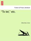 To Let, Etc. - Book