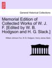 Memorial Edition of Collected Works of W. J. F. [Edited by W. B. Hodgson and H. G. Slack.] Vol. VIII. - Book