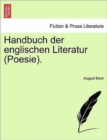 Handbuch Der Englischen Literatur (Poesie). - Book