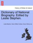 Dictionary of National Biography. Edited by Leslie Stephen. Vol. XV. - Book