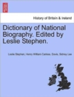 Dictionary of National Biography. Edited by Leslie Stephen. Vol. LII - Book