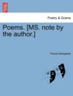 Poems. [Ms. Note by the Author.] - Book