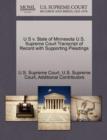 U S V. State of Minnesota U.S. Supreme Court Transcript of Record with Supporting Pleadings - Book