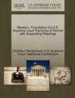 Messel V. Foundation Co U.S. Supreme Court Transcript of Record with Supporting Pleadings - Book