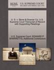 U. S. V. Stone & Downer Co. U.S. Supreme Court Transcript of Record with Supporting Pleadings - Book