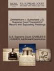 Zimmermann V. Sutherland U.S. Supreme Court Transcript of Record with Supporting Pleadings - Book