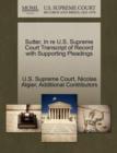 Sutter, in Re U.S. Supreme Court Transcript of Record with Supporting Pleadings - Book
