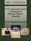 U.S. Supreme Court Transcript of Record Peck V. Heurich - Book