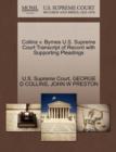 Collins V. Byrnes U.S. Supreme Court Transcript of Record with Supporting Pleadings - Book