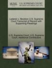 Lederer V. Stockton U.S. Supreme Court Transcript of Record with Supporting Pleadings - Book