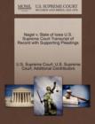 Nagel V. State of Iowa U.S. Supreme Court Transcript of Record with Supporting Pleadings - Book