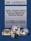 Hopkins V. Southern California Tel Co U.S. Supreme Court Transcript of Record with Supporting Pleadings - Book