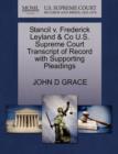 Stancil V. Frederick Leyland & Co U.S. Supreme Court Transcript of Record with Supporting Pleadings - Book