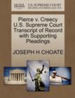 Pierce V. Creecy U.S. Supreme Court Transcript of Record with Supporting Pleadings - Book